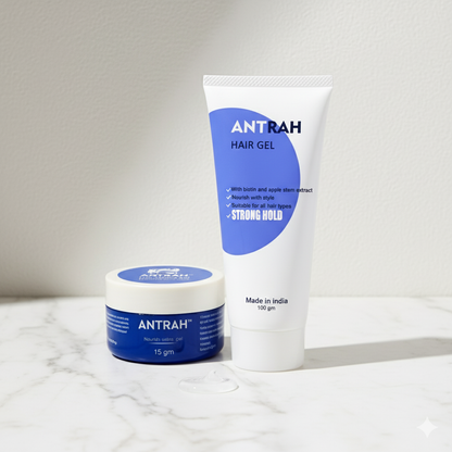 Antrah Hair Nourishing Gel With Fusion Of Serum - Combo | All Hair Types | (115g)