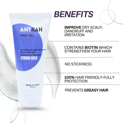 Antrah Hair Nourishing Gel With Fusion Of Serum - Combo | All Hair Types | (115g)