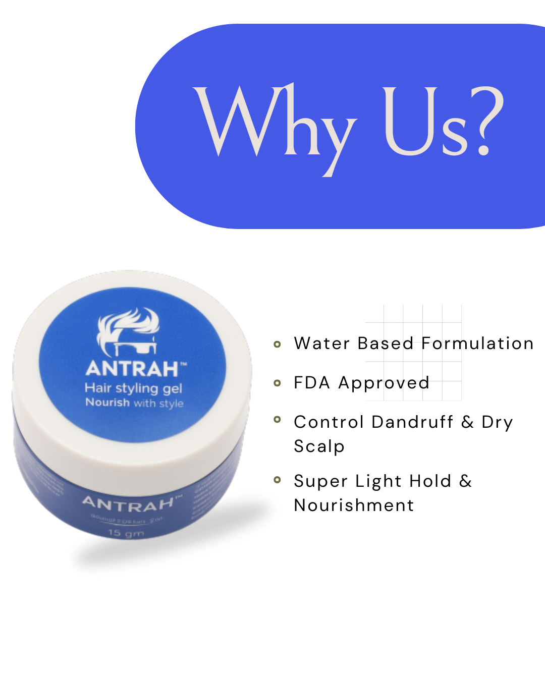 Antrah Hair Nourishing Gel With Fusion Of Serum - Travelling Pack Of 2 | All Hair Types | (30g)